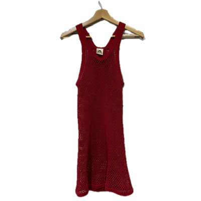 Amir Womens Dress Size L Red Fishnet knitted 