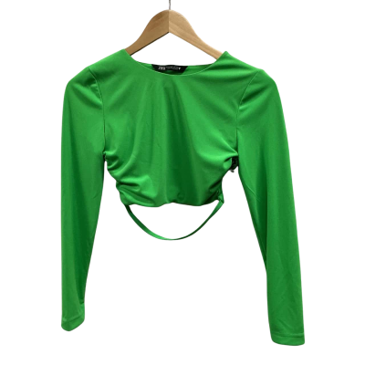 Zara green polyester top, Size S 