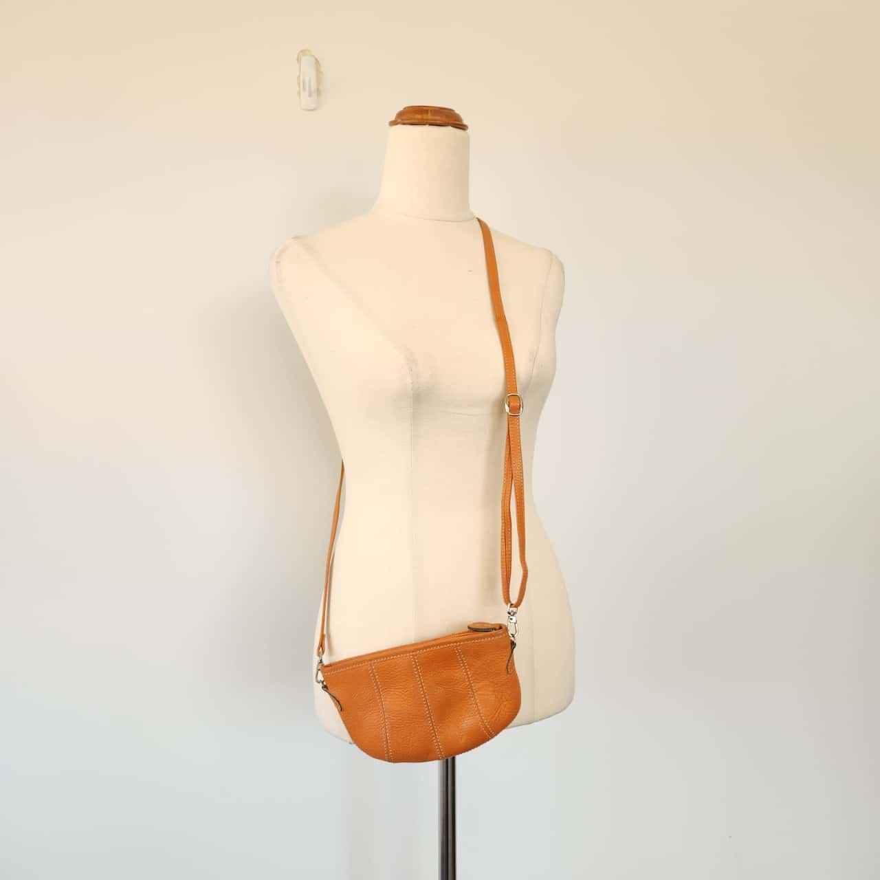 Genuine Leather Small Orange Cross Body Bag Handbag(s)