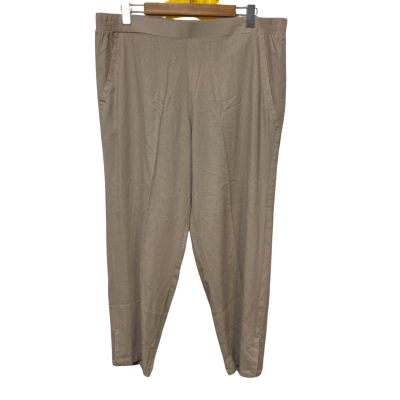 BNWT Noni B Womens Size 18 Beige Wide Leg Pants 