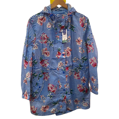 BNWT Joules Womens  Size 16 Raincoat Blue / Floral RRP $79 USD