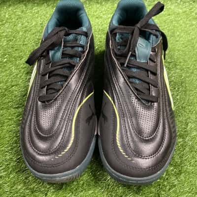 Puma Black & Green Ibero V Indoor Soccer Shoes