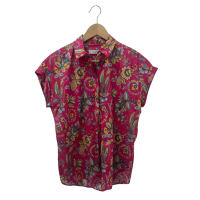 Sportscraft Womens  Size 10 Short Sleeve Shirt Floral 