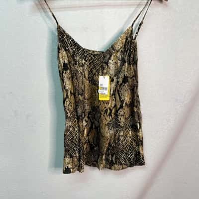 Sportsgirl Womens  Size 6 Sleeveless Top Snake Pattern 