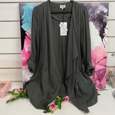 Womens DrapeJacket Forest Green Size 12 