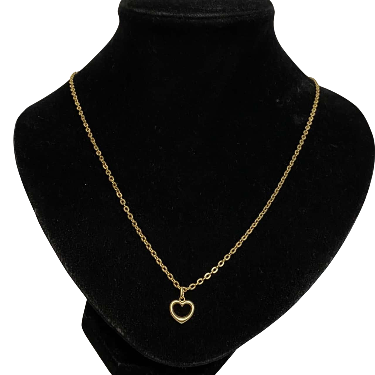 Womens *375* 9Carat Gold Heart Pendant Necklace