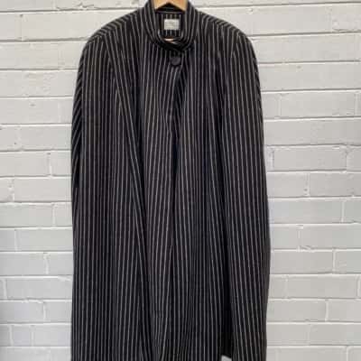 Mariah Rankovic Winter Coat Black with Gold Stripe