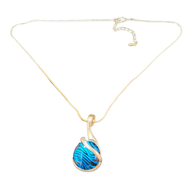 Womens Liquid Crystal Australia Pendant silver plated chain