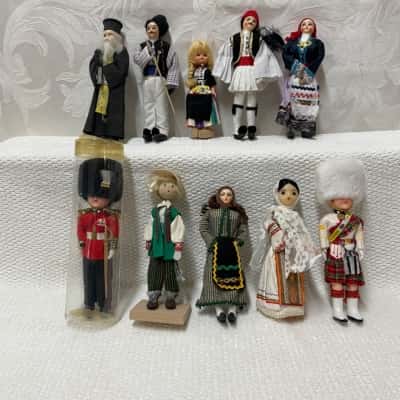 Mixed Around the World Handmade x10 Dolls