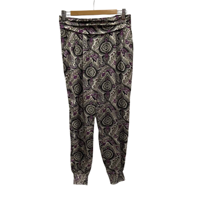 Guess Women’s  Size M Ankle Length Pant Black  / Off White / Olive / Purple 