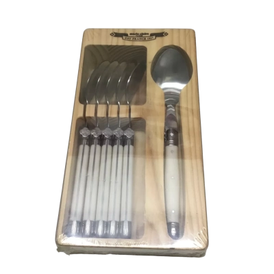 Marie Claire Vintage Style Set Of 6 Cream Coloured Spoons - Factory Sealed - RRP$49.99