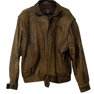 Siricco Size M Leather Jacket Brown 