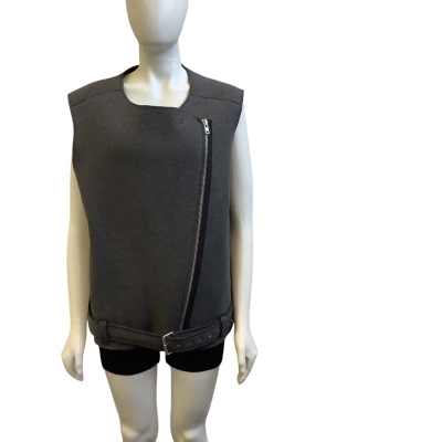 Country Road Womens  Label Size XL Side Zip Sleeveless Jacket Grey