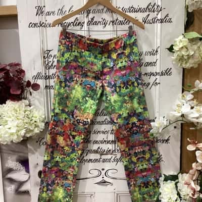 C&M Camilla and Marc / Camilla & Marc Brand! SILK & COTTON BLEND! NWOT QUITE THE UNIQUE FIND! THESE PANTS WILL COMMAND ATTENTION!! Womens  Size 6 Straight Leg Pants Multicoloured / Pattern 