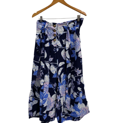 Autograph Cropped Blue White Floral Culottes. Size 18.  New with tags