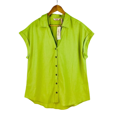 Millers Woman - Pistachio Linen Blend Shirt (Size 16)