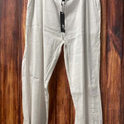 Taking Shape  Size 16 White linen blend pants new 