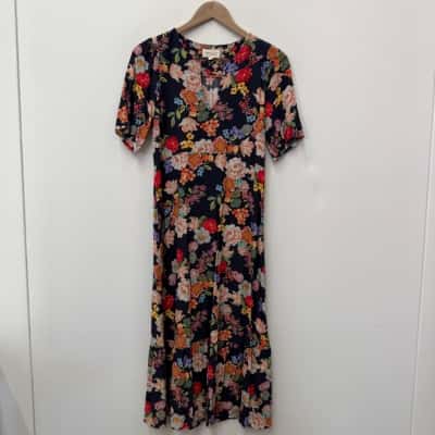 Madly Sweetly by Loobies Story Floral Midi Dress - Size 8