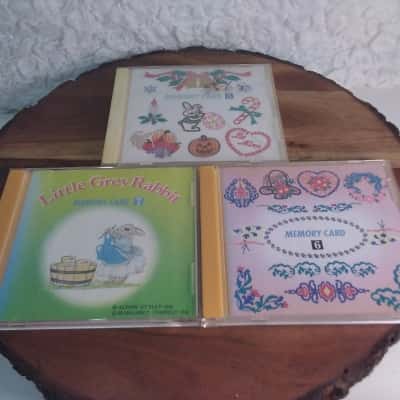 Vintage JANOME Sewing Machine Memory Cards 3 pack: Series 5 - 7