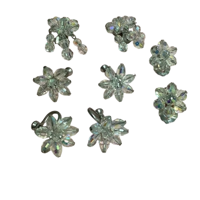 Vintage AB Clip On & Screw Back Sparkle Earrings 