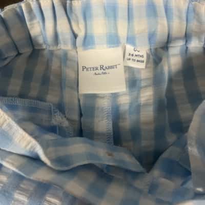 Kids Peter Rabbit  Size 00 Suspenders Pants Blue / Gingham / White 