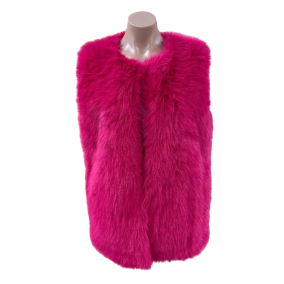 PALME Funky Pink Faux Fur Vest (Size 10 / 12) - BNWT
