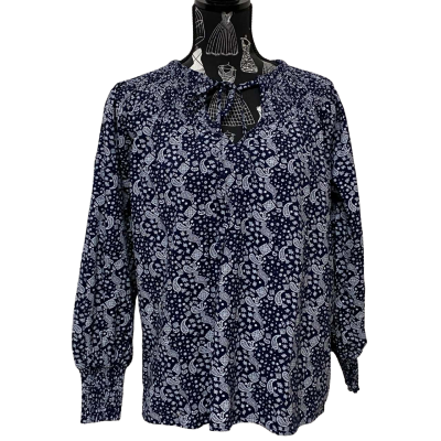 W.Lane Womens  Size 12 Long Sleeve Top Navy Blue BNWT