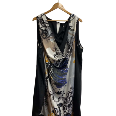TS Womens  Size 22 Midi Dress Black  / Multicoloured 