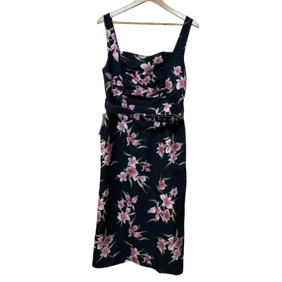 Pasduchas Black Floral Dress - Size 12