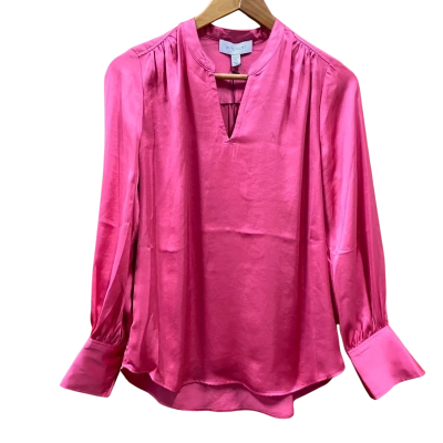 Witchery Fuchsia V-Neck Blouse Size 6