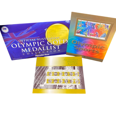 Official Australian Olympic Gold Medalist and Olympic Sports Stamps