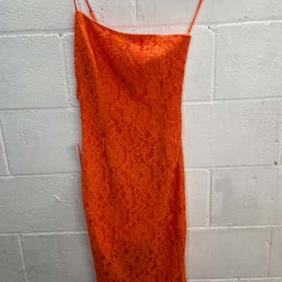 Bardot Womens  Size 6 Midi Dress Orange 