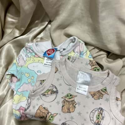  Care Bears/Star Wars Kids  Size 000 Onesie x2 