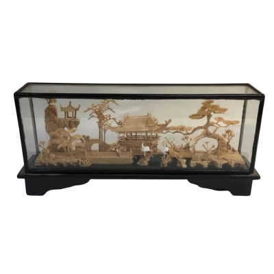 Scene in a Glass Container Approx 23 x 11cm