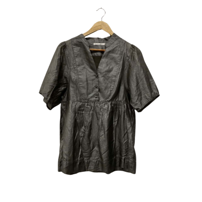 Decjuba Womens  Size 10 Short Sleeve Top Grey 