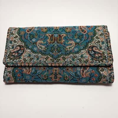  Original Arezuart Termeh Persian Exterior Wallet with Interior mirror 