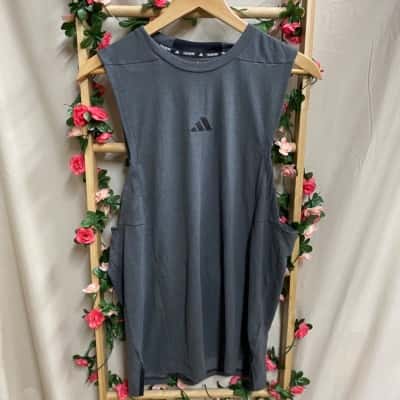Mens Adidas D4T Workout Tank Top Size M RRP $50