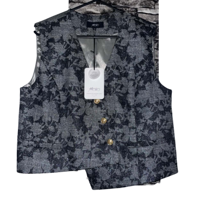 Motto Unisex  Size 12 Black  / Silver Split Level Vest