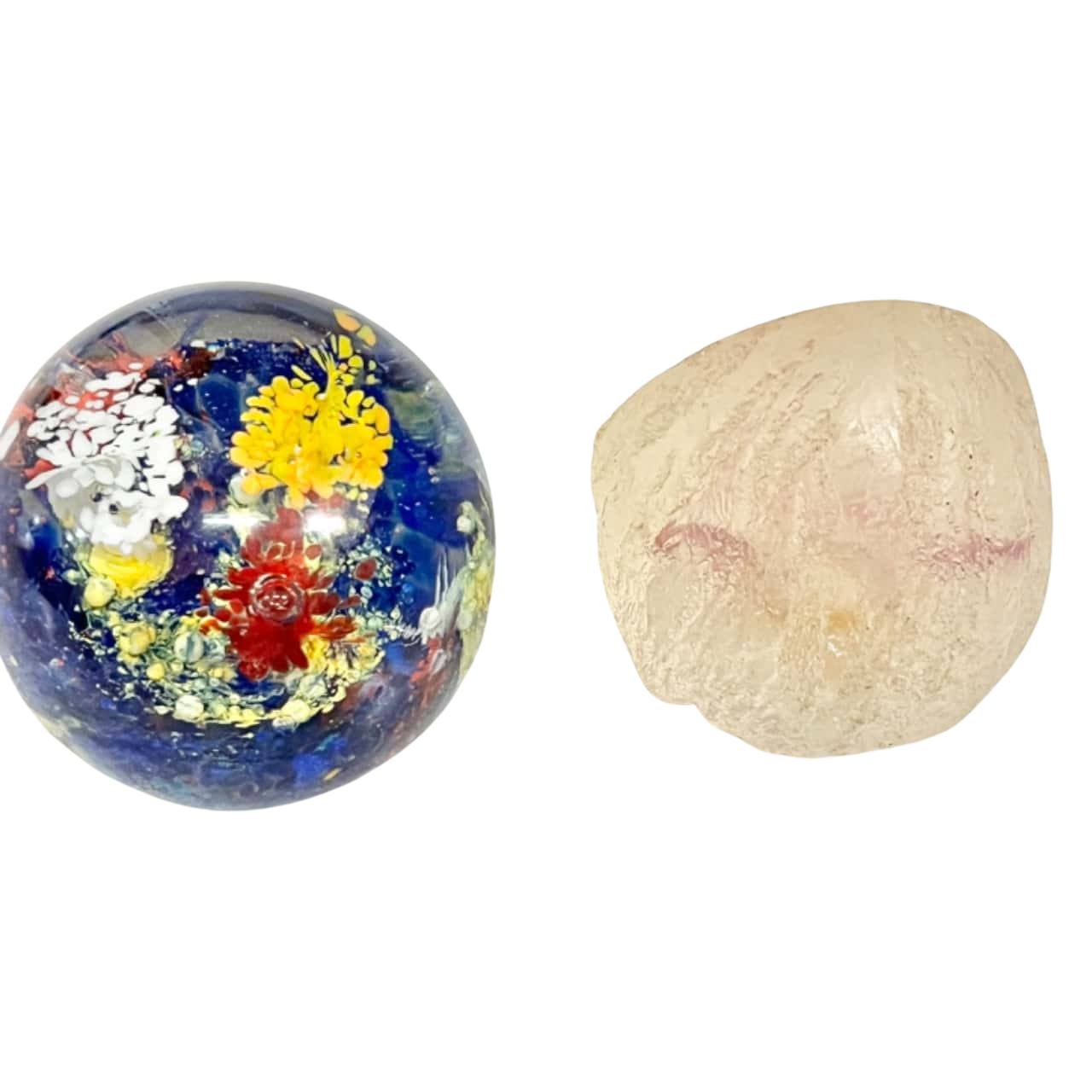 Multi-coloured paperweight & Singapore flower paper weight(s) - Used ...