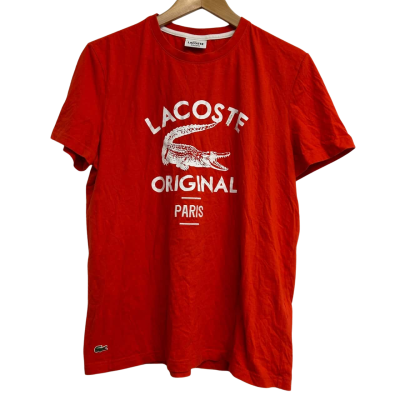 Lacoste Mens Size 5 Orange T-Shirt  