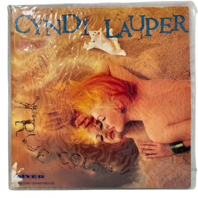 Cyndi Lauper True Colors Vinyl Album, in Protective Plastic Sleeve