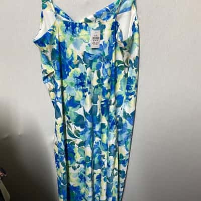 Dotti Womens  Size 18 Blue / Floral / Green Dress