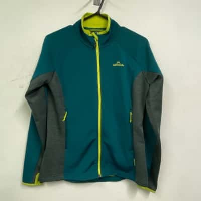 Kathmandu Womens  Size 12 Sweater Green / Grey / Yellow 