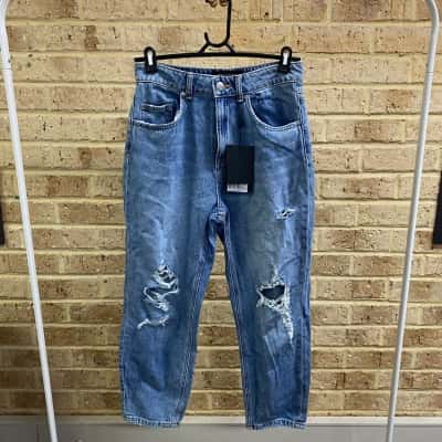 Decjuba Womens  GRACIE RIPPED MOM JEAN Size 10 