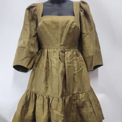 Shona Joy Womens  Size 8 Midi Dress Green 