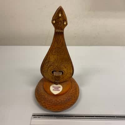 Wooden Musical Instrument (Lyre) Music Box