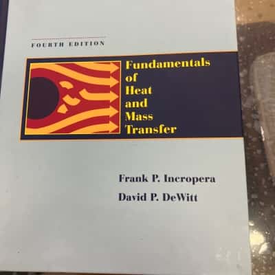 Fundamentals of heat and mass transfer 4th edition