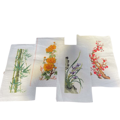 Cross Stitch Pieces x 4. Ready for Framing.
