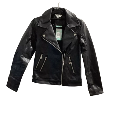 Tilii Womens  Size 14 Biker Jacket Black  P/U Leather Look RRP $64.95