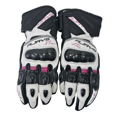 Womens Size S Rjays Long Cobra II Pink Motorcycle Gloves.